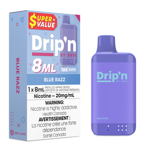 Drip’n by Envi 16K Blue Razz 20mg/ml Disposable (Provincial)
