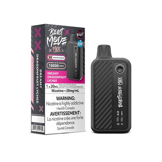 Flavour Beast Mode Max 18K Dreamy Dragonfruit Lychee Ice20mg/mL Disposable (Provincial)
