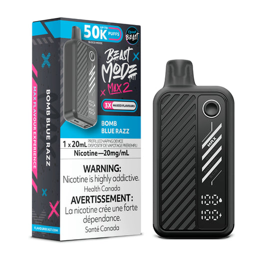 Flavour Beast Mode Max2 50K Bomb Blue Razz 20mg/mL Disposable (Provincial)