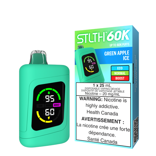 Stlth 60k Green Apple Ice disposable 20mg Provincial