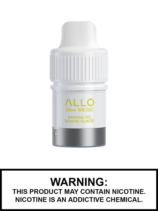 Allo Ultra 10K Hybrid Banana Ice Pre-filled Pods 20mg/mL (Provincial )