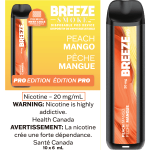 Breeze pro synthetic 50 2000 Peach Mango  20mg disposable(provincial)