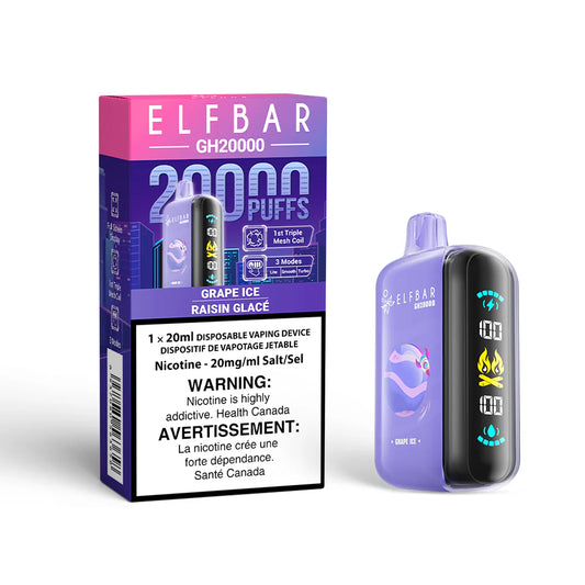 Elf Bar GH20k Grape Ice 20mg disposable (provincial)