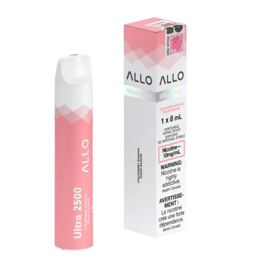 Allo Ultra 2500 Strawberry Banana 10mg/mL Disposable (Provincial)