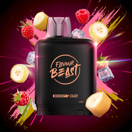 Flavour Beast Level X G2 Ultra Pod 50k Banana Raspberry Iced  20mL 20mg/ml (Provincial)