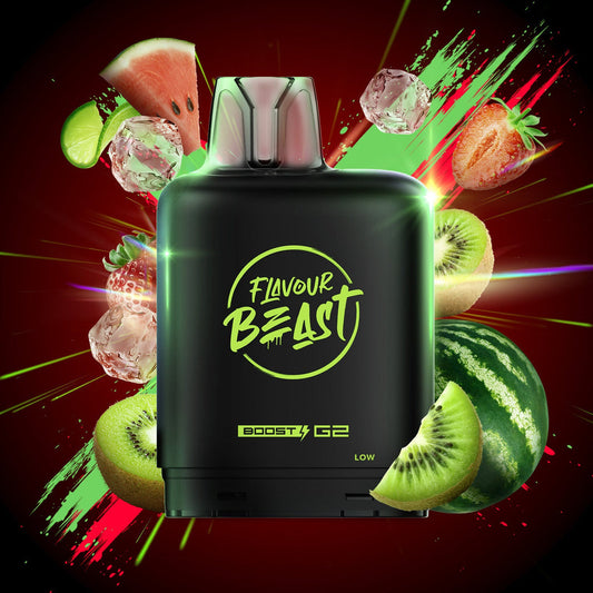Flavour Beast Level X G2 Ultra Pod 50k Watermelon Strawberry Kiwi Iced 20mL 20mg/ml (Provincial)