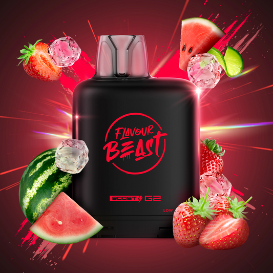 Flavour Beast Level X G2 Ultra Pod 50k Strawberry Cherry Watermelon Iced 20mL 20mg/ml (Provincial)