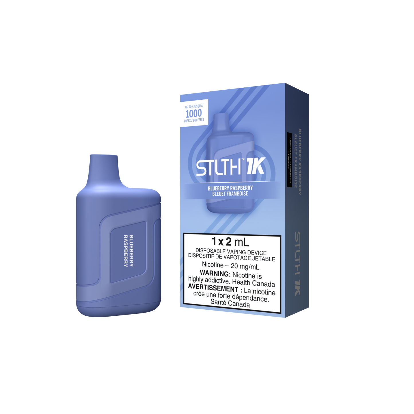 Stlth 1k Blueberry Raspberry Ice 20mg/mL disposable(Provincial)