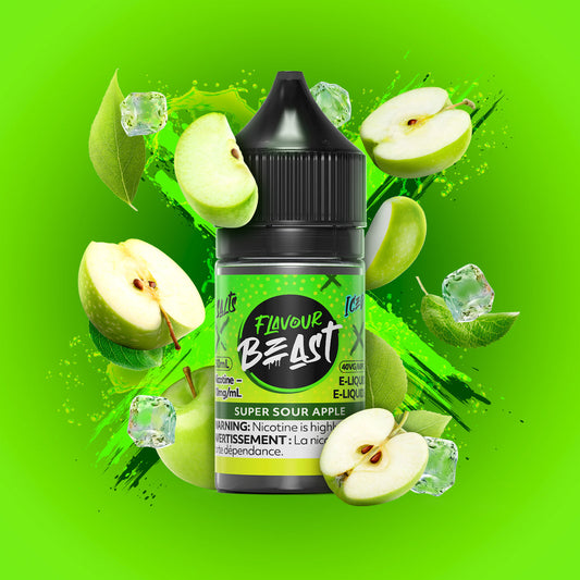 Flavour Beast E-liquid Super Sour Apple iced 20mg/ml 30ml (Provincial)