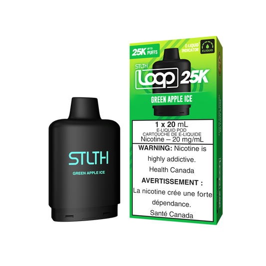 Stlth Loop Pod 25K Green Apple Ice 20mg - 20ml (Provincial)