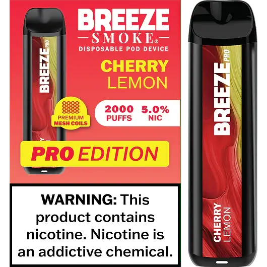 Breeze pro synthetic 50 2000 Cherry Lemon  20mg disposable(provincial)