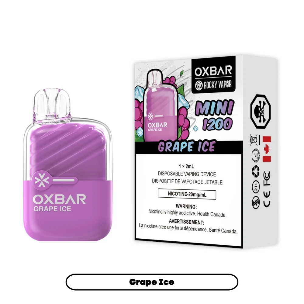 Oxbar Mini 1200 Grape Ice 20mg/mL disposable (Provincial)