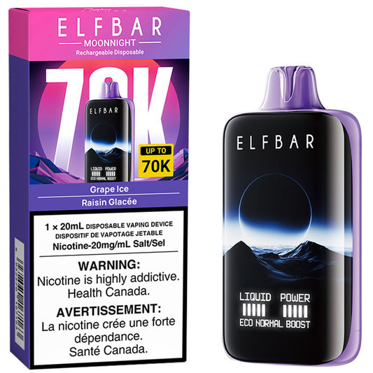 Elf Bar 70k Grape Ice  20mg/mL Disposable (Provincial)