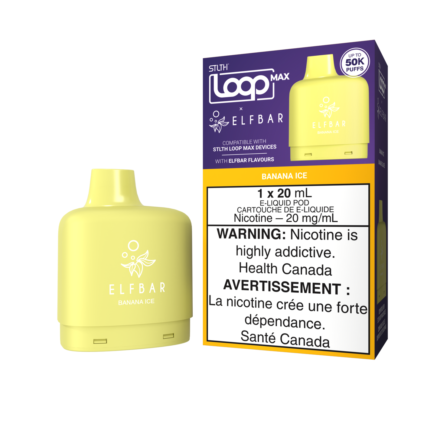 Stlth Loop Max X Elfbar Pod 50k Banana Ice 20mg/30ml( Provincial)