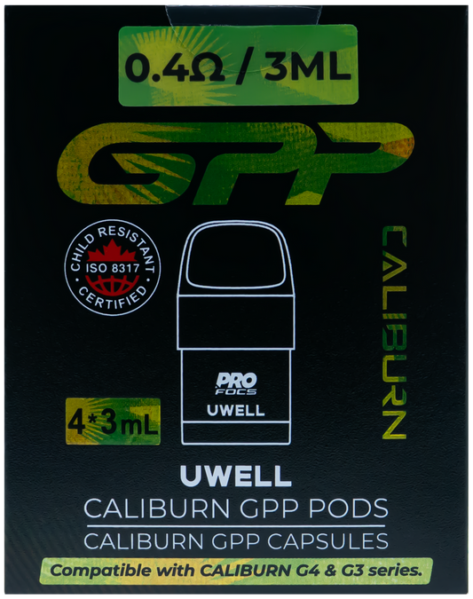 Caliburn GPP 0.4Ω/ 2ML replacement pods 4 pack