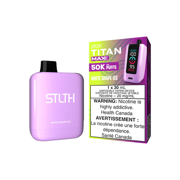 Stlth Titan Max 50k White Grape Ice 20mg/mL Disposable (Provincial)