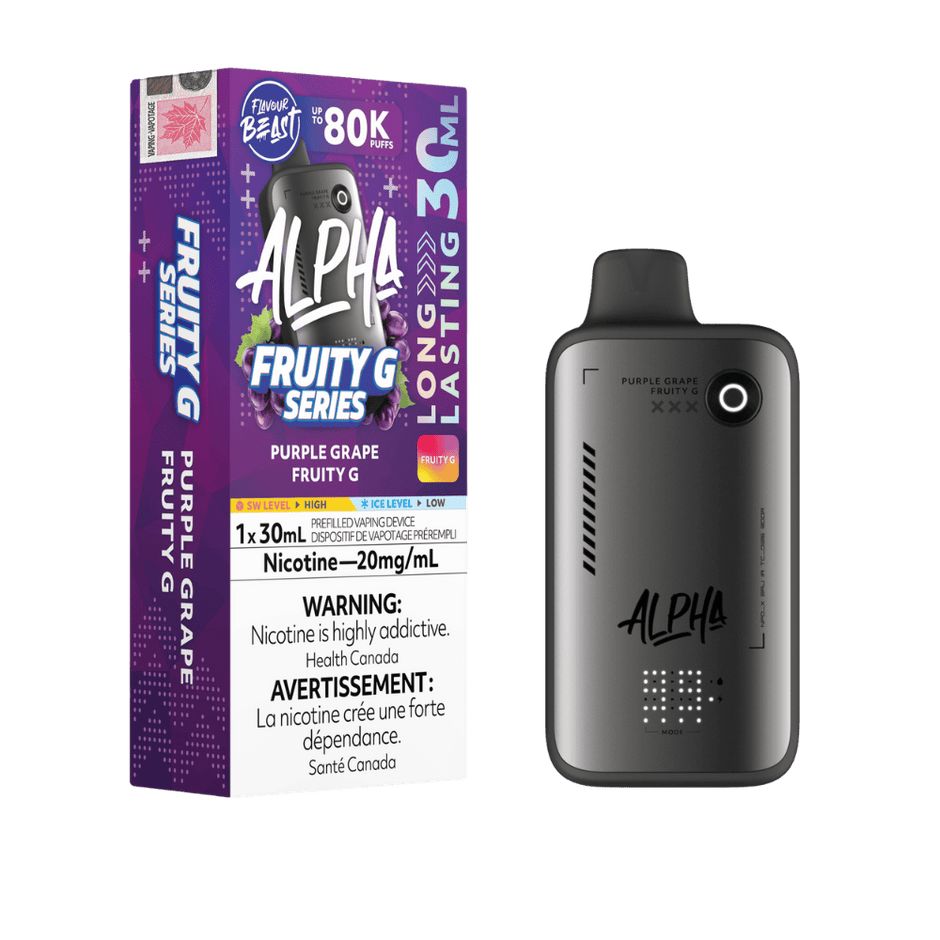 Flavour Beast Alpha Purple Grape Fruity G 80K 20mg/ml disposable (Provincial)