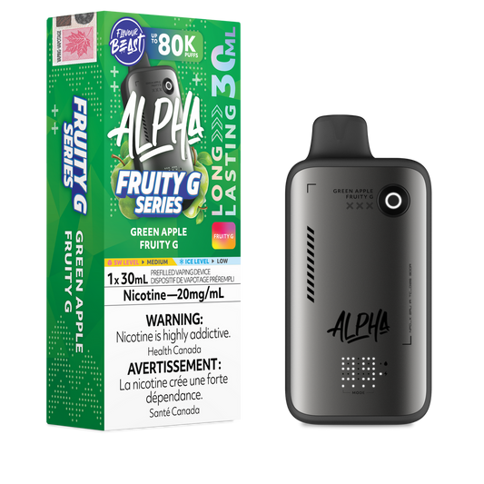 Flavour Beast Alpha Green Apple Fruity G 80K 20mg/ml disposable (Provincial)