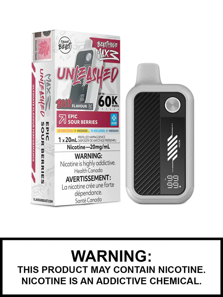 Flavour Beast Mode Max3 60K Unleashed Epic Fruit Bomb Iced 20mg/mL Disposable (Provincial)