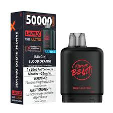 Flavour Beast Level X G2 Ultra Pod 50k Bangin’ Blood Orange Iced 20mL 20mg/ml (Provincial)