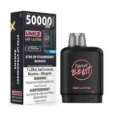 Flavour Beast Level X G2 Ultra Pod 50k Str8 Up Strawberry Banana Iced 20mL 20mg/ml (Provincial)