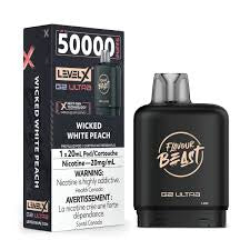 Flavour Beast Level X G2 Ultra Pod 50k Wicked White Peach 20mL 20mg/ml (Provincial)