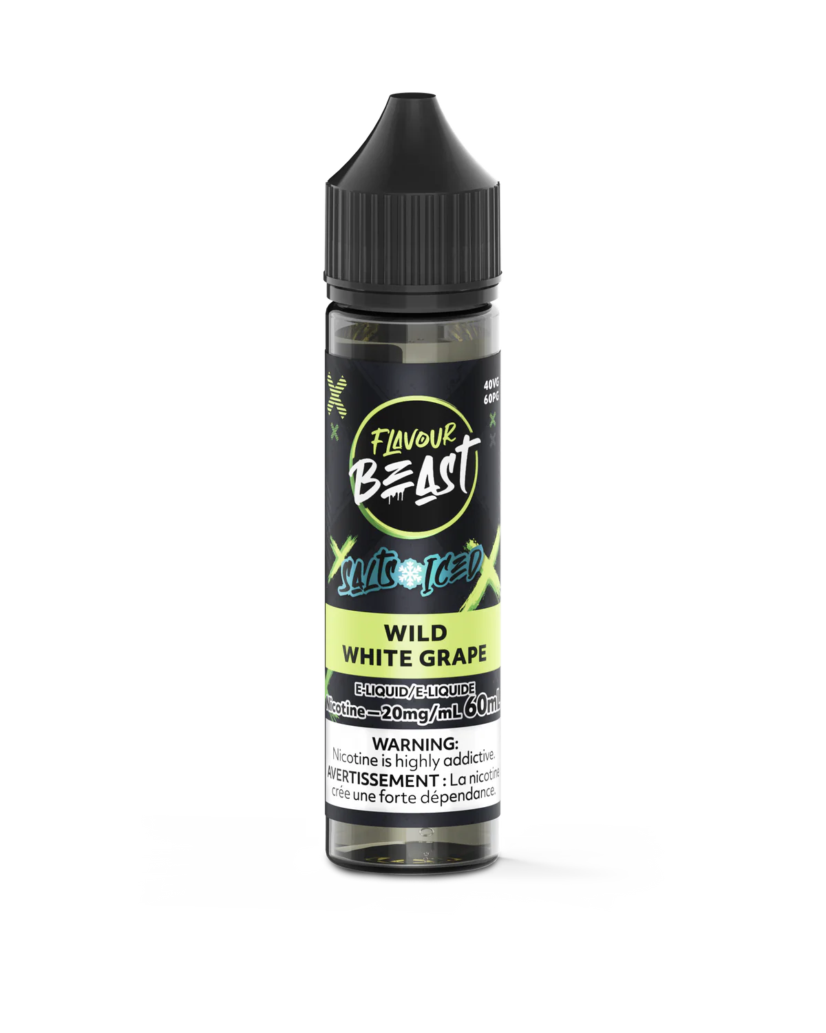 Flavour Beast E-liquid - Wild White Grape Iced 20mg/60ml (Provincial)