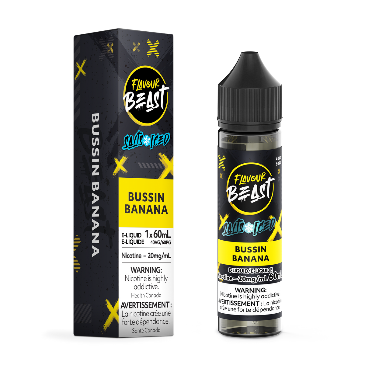 Flavour Beast E-Liquid – Bussin Banana Iced 20mg/60ml (Provincial)