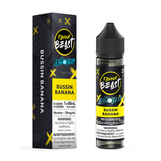 Flavour Beast E-Liquid – Bussin Banana Iced 20mg/60ml (Provincial)