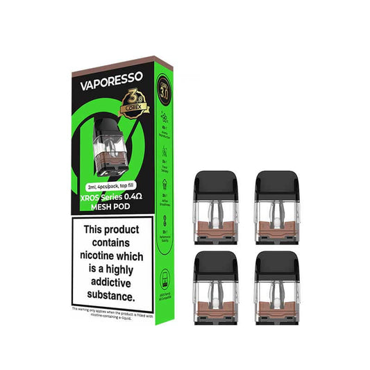 Vaporesso COREX 3.0 XROS 0.4 ohm Mesh Replacement Pod (2ml) 4/pk