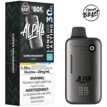 Flavour Beast Alpha Super Spearmint Iced 80K 20mg/ml disposable (Provincial)