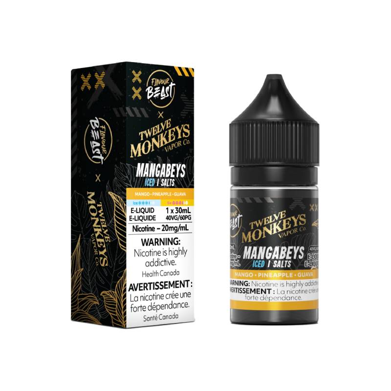 Flavour beast x 12 twelve monkeys Mangabeys Iced Salt e-liquid  20mg/ml 30ml   (Provincial)