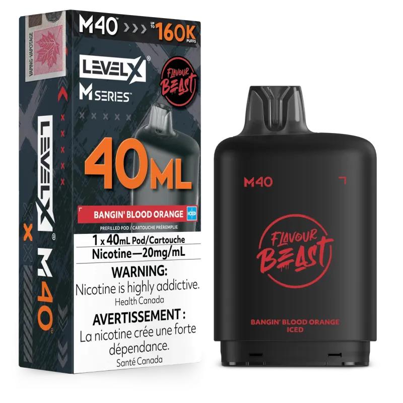 Level X M series pod 160k 20ml Bangin blood orange iced (Provincial)