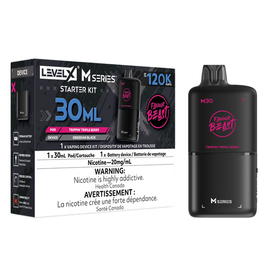 Level X M series starter kit 120k 20mg Trippin triple berry Disposable (Provincial)