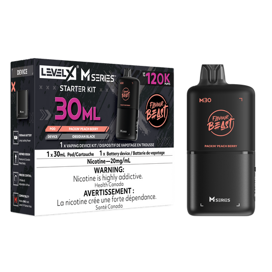 Level X M series starter kit 120k 20mg Packin peach berry Disposable  (Provincial)