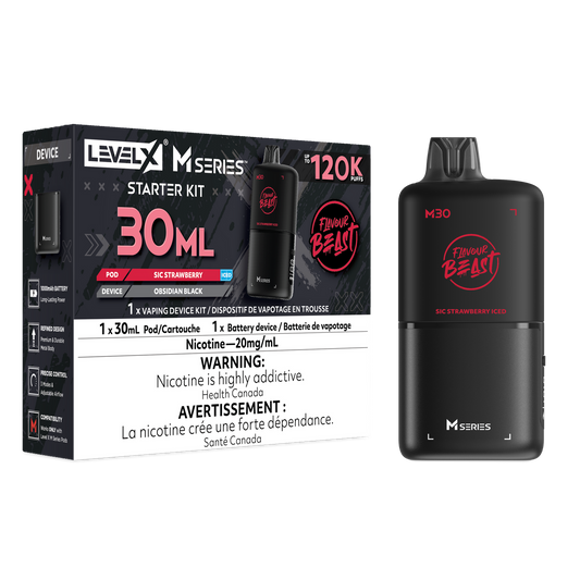 Level X M series starter kit 120k 20mg Sic strawberry iced Disposable(Provincial)