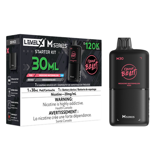 Level X M series starter kit 120k 20mg Weekend watermelon iced Disposable (Provincial)