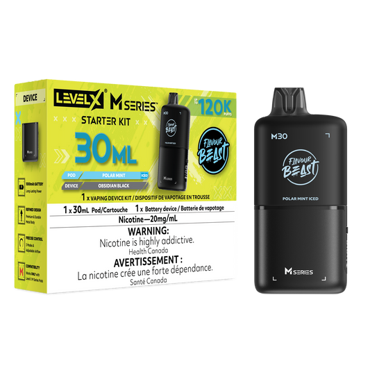 Level X M series starter kit 120k 20mg Polar mint iced Disposable (Provincial)