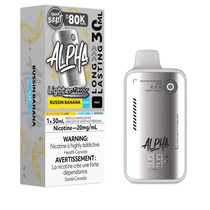 Flavour Beast Alpha Lighter Bussin Banana Iced 80k 20mg/ml Disposable (Provincial)
