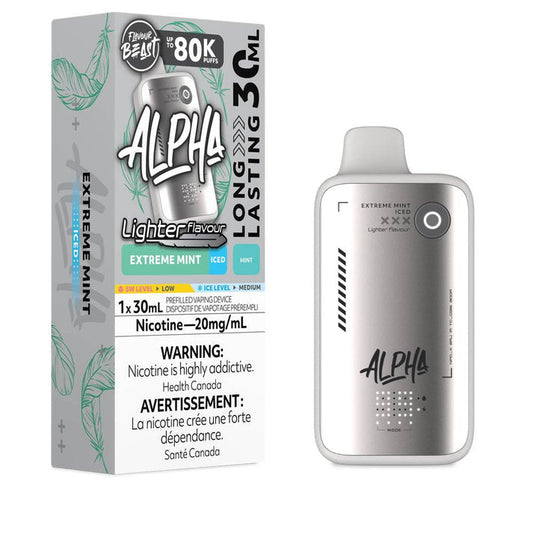 Flavour Beast Alpha Lighter Extreme Mint Iced 80k 20mg/ml Disposable (Provincial)