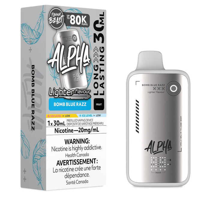 Flavour Beast Alpha Lighter  Bomb Blue Razz 80k 20mg/ml Disposable (Provincial)