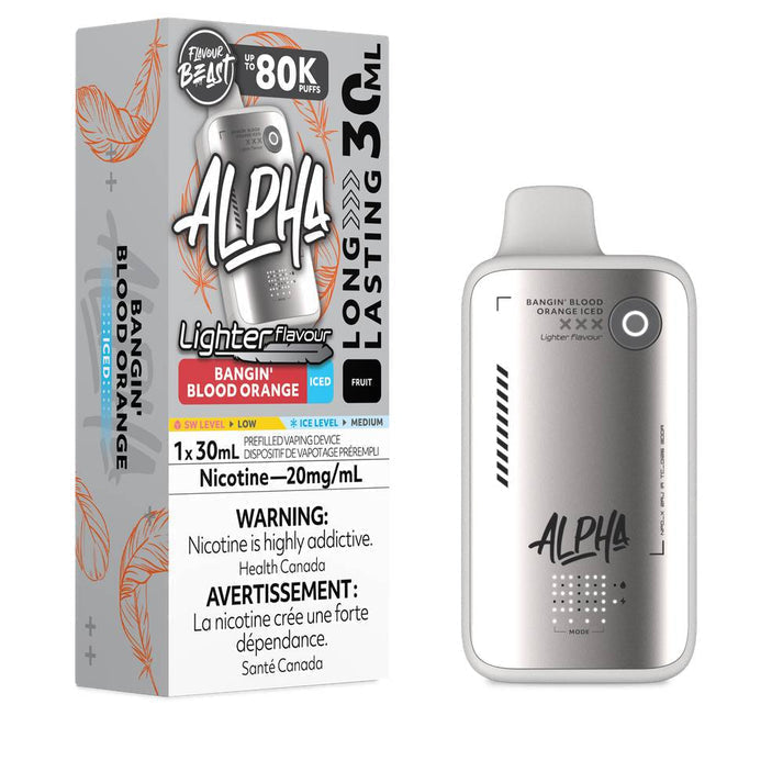 Flavour Beast Alpha Lighter Bangin Blood Orange Iced 80k 20mg/ml Disposable (Provincial)