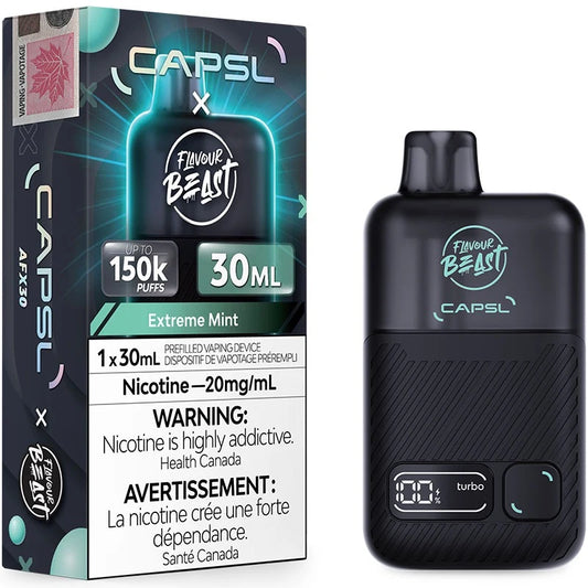 Capsl x Flavour Beast 150k Extreme Mint Iced 20mg/30ml Disposable (Provincial)