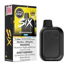 Flavour Beast SIX 24k Bussin Banana Iced 20mg/ml Disposable (Provincial)