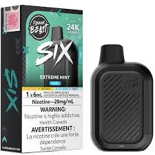 Flavour Beast SIX 24k Extreme Mint Iced 20mg/ml Disposable (Provincial)