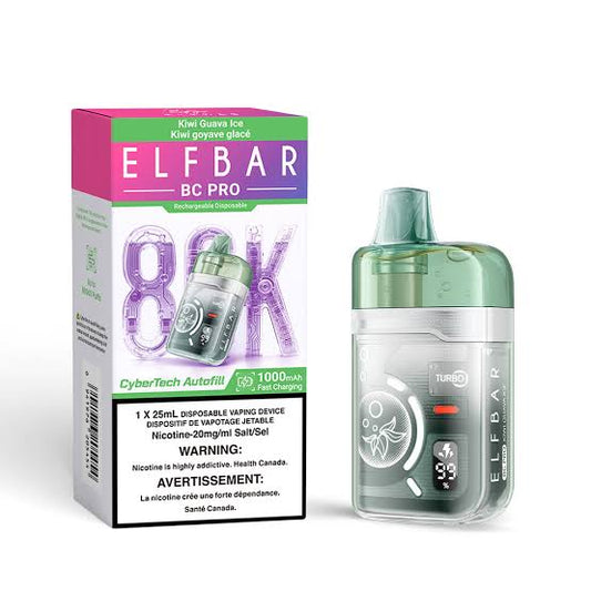 Elf Bar BC Pro 80k Kiwi Guava Ice 20mg/mL disposable (Provincial)