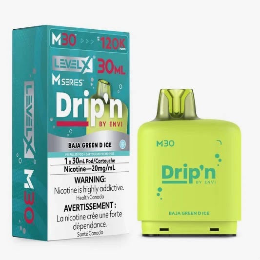Drip’n Levelx M Series Pod 120k Baja Green D Ice 20mg/30ml (Provincial)