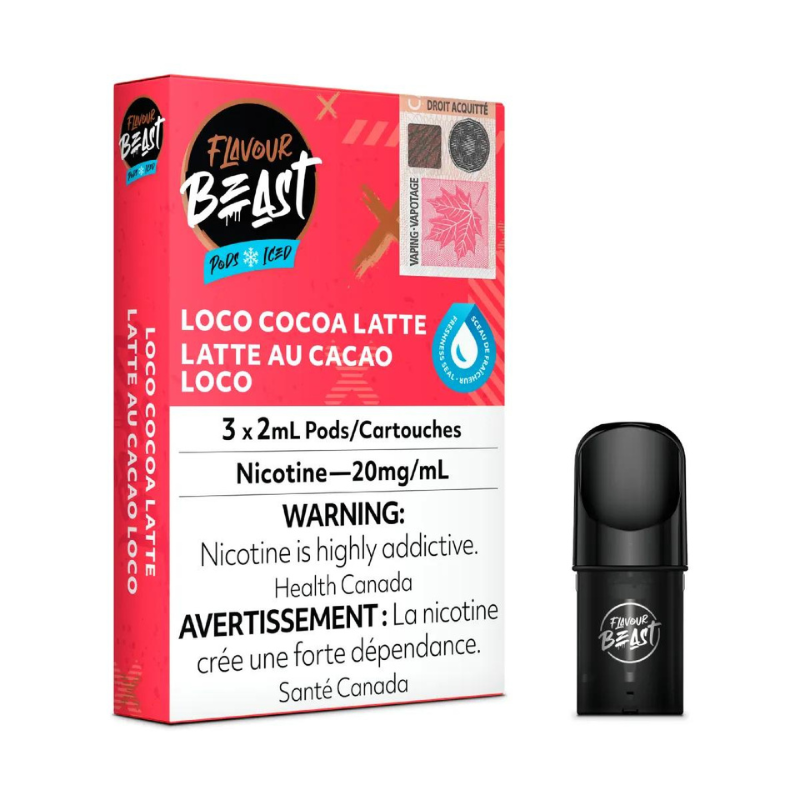 Flavour beast loco cocoa latte iced 20mg/mL pods