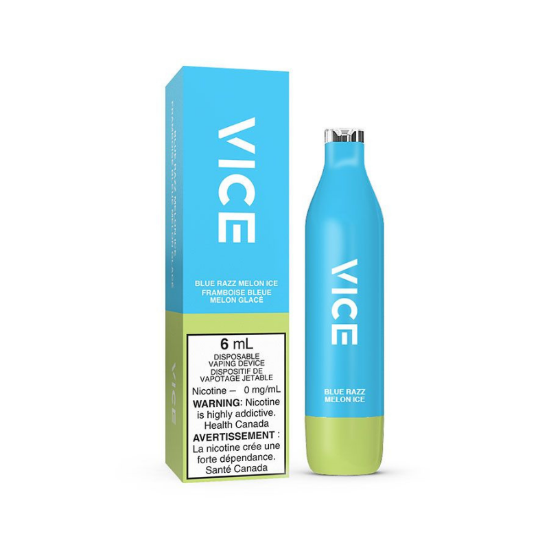 Vice 2500 Blue Razz Melon ice 0mg/mL disposable (provincial)