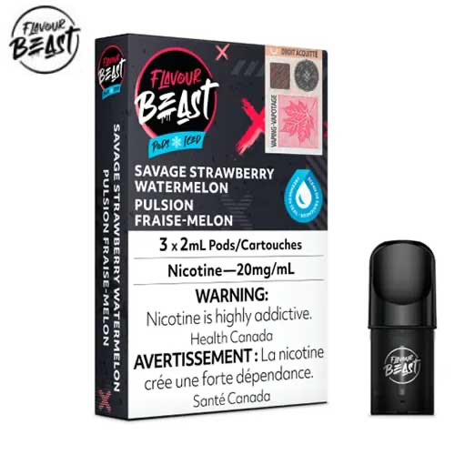 Flavour beast savage strawberry watermelon 20mg/mL pods